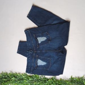 Good American Good Waist Distressed pocket indigo jean size 22